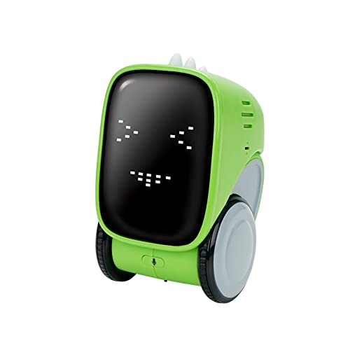 Ofisoo Robot inteligente parlante inteligente con expresión facial Grabación de voz Sensor táctil Control de gestos Mini robótica Juguetes recargables Baile Caminar Cantar para niños Niñas Regalo