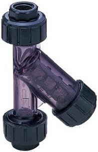 Asahi America-1257007 PVC Sediment Y-Strainer, 3/4" Socket & NPT Female Convertible