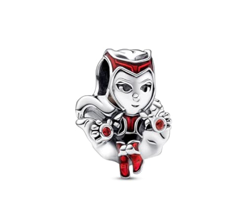 Abalorio Bruja Escarlata compatible con pulsera Pandora plata ley 2