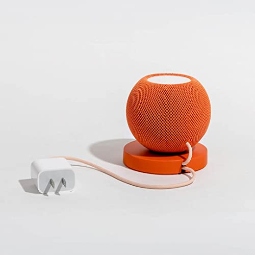 Cable Management Cord Organizer Stand for Apple HomePod Mini, New Amazon Echo (4th Generation), Amazon Echo Dot, Google Home Mini, and Other Electronic Devices. (Orange)