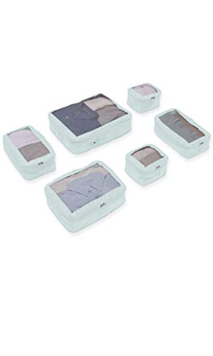 Preisvergleich Produktbild Antler Chelsea Packwürfel, langlebig, wasserdicht, für Reisen, Grün, 6 Stück