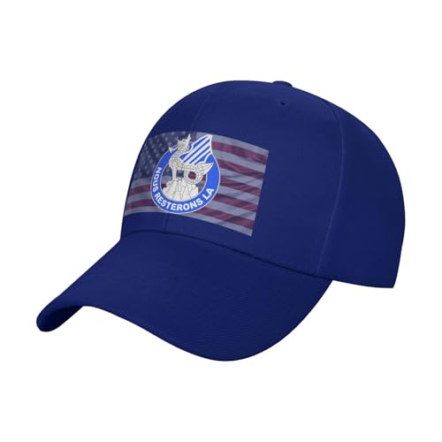 3rd Infantry Division DUI Fashionable Casquette Hat Breathable Adjustable Strap for Comfort Style Blue