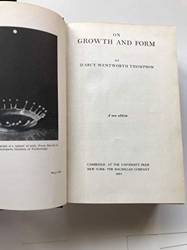 On growth and form B007BOBXH2 Book Cover