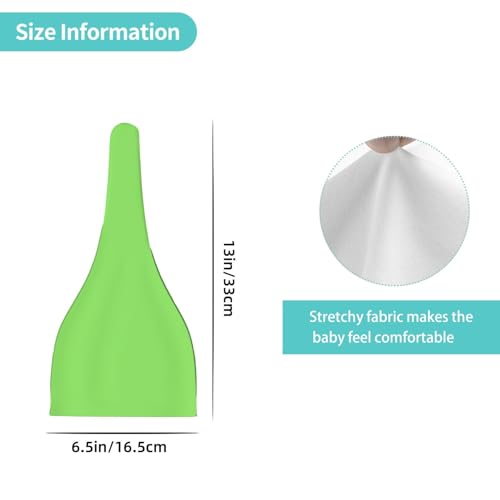 Newborn Baby Hat, Solid Color Light Green Print Soft Top Knot Beanie Cap, Cute Baby Headwear for 0-6 Months4