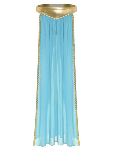 Women's Egyptian Princess Slave Cosplay Maxi Skirt Chiffon High Split India Practice Skirt3