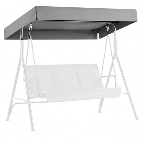 Toldo para columpio de jardín de 2 plazas universal gris de 64x45 impermeable 2