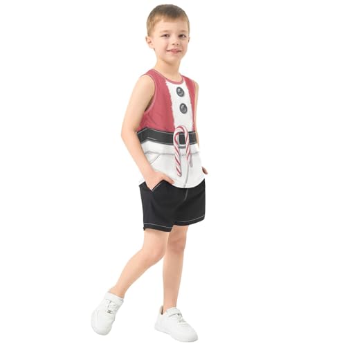 Boys Tank Top Shirts Stripes Summer Sleeveless T-Shirts Crew Neck for Kids Clothing Children4