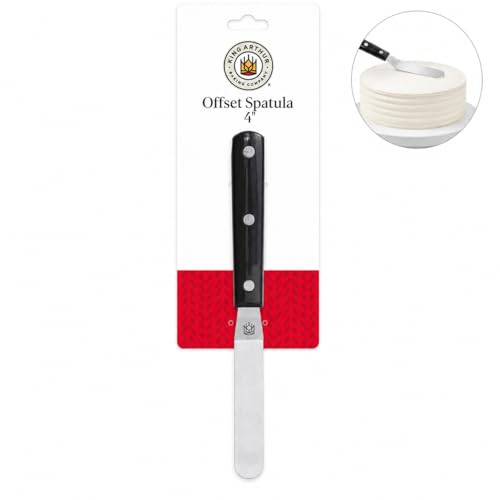 King Arthur Baking Company Offset Spatula, Japanese Stainless Steel, 4-Inch Flexible Blade, For Precise Cake Decorating
