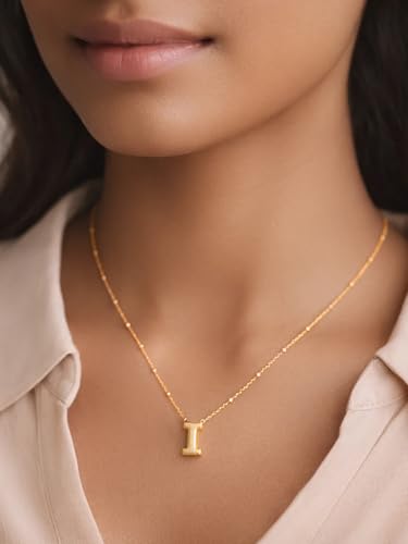 Image of Rubans Demi Fine Stainless Steel Alphabet Pendant CZ Gift for Women & Girls
