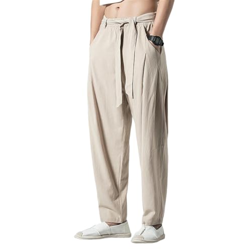 Hanfu homme en coton et lin : costume traditionnel au design fluide et ample
