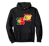 Portugal España Bandera Español Portugués Sudadera con Capucha