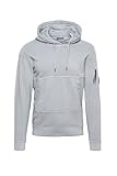 C.P. COMPANY Cotton Fleece Resist Dyed Sweatshirt (FR/ES, Letras, L, Regular, Regular, Gris)