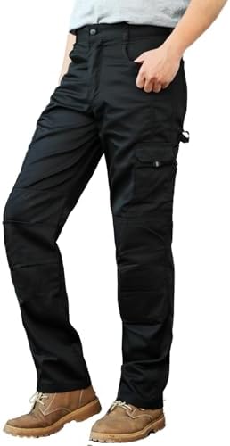 WORK IDEA Herren-Arbeitshose - Camouflage-Hose Herren-Cargohose mit innenliegenden Knietaschen