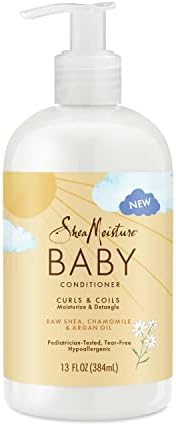 SheaMoisture Baby Conditioner for Curly Hair Raw Shea, Chamomile and Argan Oil Moisturizes and Helps Detangle Delicate Curls and Coils 13 oz