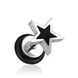  Emeco ® PSFX18 - Dilatador falso para la oreja, diseño de estrella, color plateado