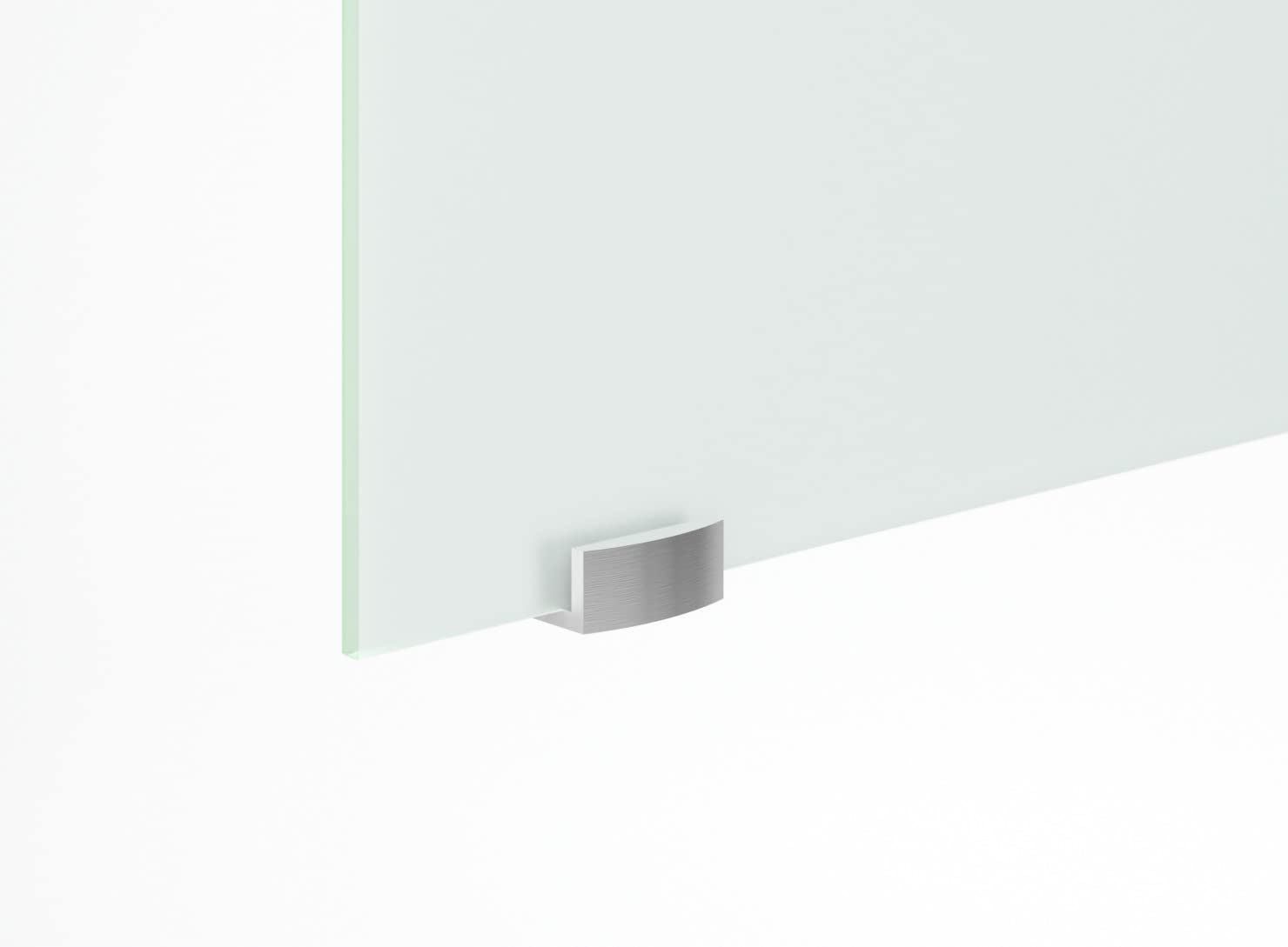 M6-900-420EGE Wandseitig flach (900x2050, Soft-Stop Slimline Alu-Schinensystem mit Griffstange(zylindrisch) 420mm Einseitig wandseitig flach)