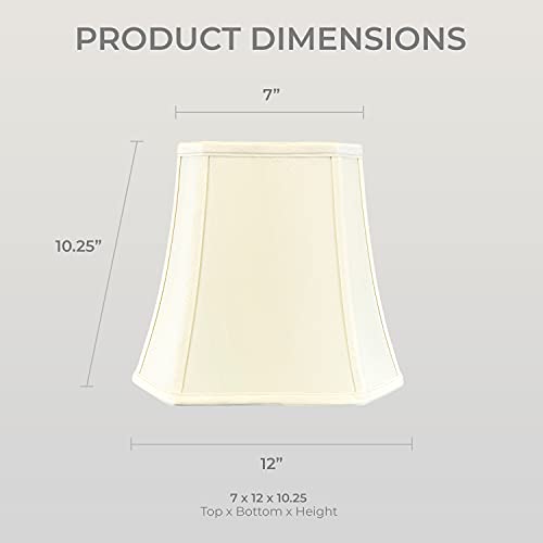 Image of Royal Designs, Inc. BSO-705-12EG Square Cut Corner Bell Basic Lamp Shade, 7.5 x 12 x 10.25, Eggshell