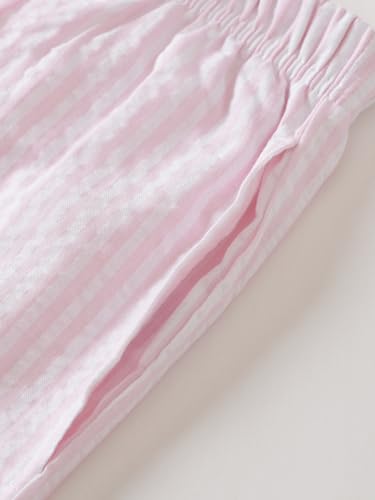 Image of Latuza Women's Cotton Long Sleeve Pajama Set Seersucker Button Down Pj Set
