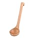 uxcell Wooden Tableware Hook End Design Soup Ladle 11.4 Inch Brown