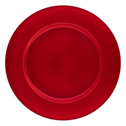 Atmosphera - Assiette de présentation Lisse Rouge