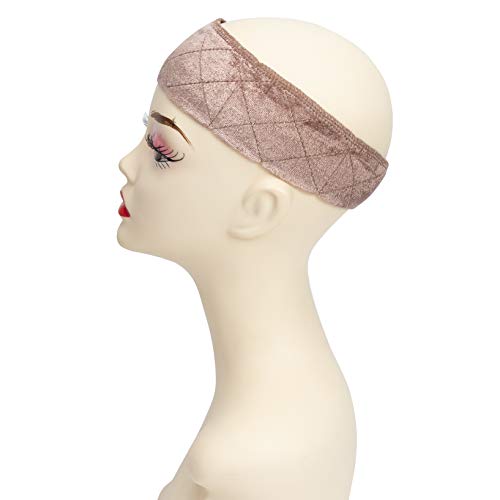 gexworldwide GEX Wig Grip Band Flexible Velvet Scarf Head Hair Band Wig Band with Adjustable Fastern (Nude) - Thumbnail 3