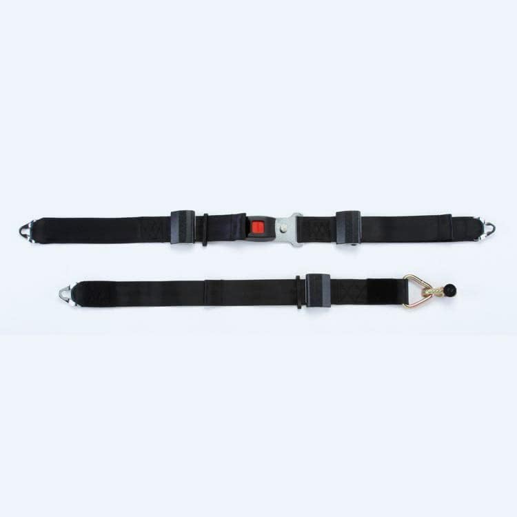 Q’Straint Q8-6325-AT Combination Lap & Shoulder Belt with Manual Height Adjuster, Pin Connector & L-Track Compatible Shoulder Belt