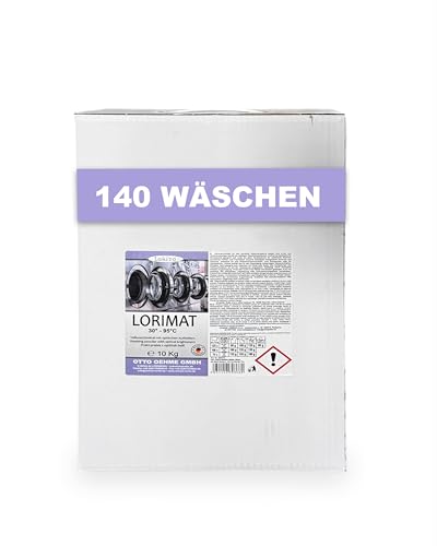 Lorito Lorimat 240 Vollwaschmittel Pulver 10kg Sack - Gründliche Wäschepflege für strahlende Farben und frischen Duft, Geeignet für Weiß- und Buntwäsche, Bis zu 135 Waschladungen