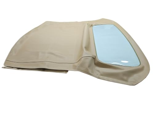 Fits 1979-1983 Fiat 124 Spider 2000 CS2 Convertible Convertible Top Premium Pinpoint Vinyl Buckskin DOT Plastic Window