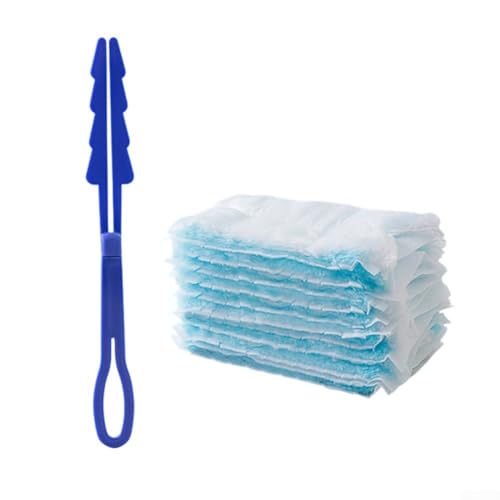 Eawfgtuw Para recambios de plumero de microfibra, paquete de 10 paños de limpieza electrostáticos desechables, cabezales de repuesto de electricidad estática, almohadillas no tejidas, compatibles con