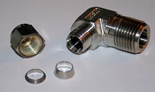 3/8" Tube x 1/2" MNPT 316ss Male Elbow Fitting Hansun