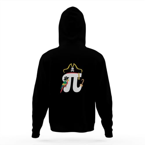 Vintage Retro Pirate Math Geek Funny Pi Day Hoodies for Teen Girls Boys Lightweight Kangaroo Pocket Sweatshirt4