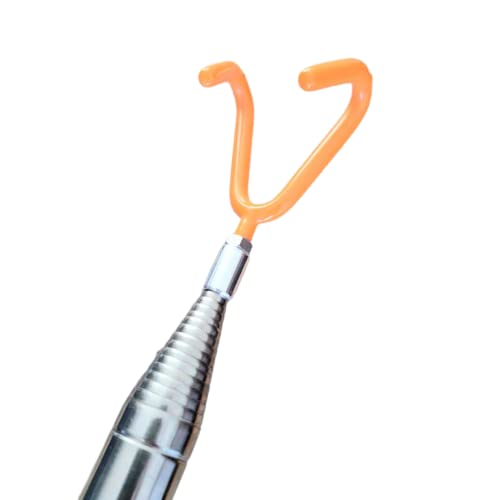 Gripley's Disc Golf Retriever (Telescopic Pole Disc Grabber) (+Hook) Extendable Accessories and Frisbee Gifts (14 Ft Extension)