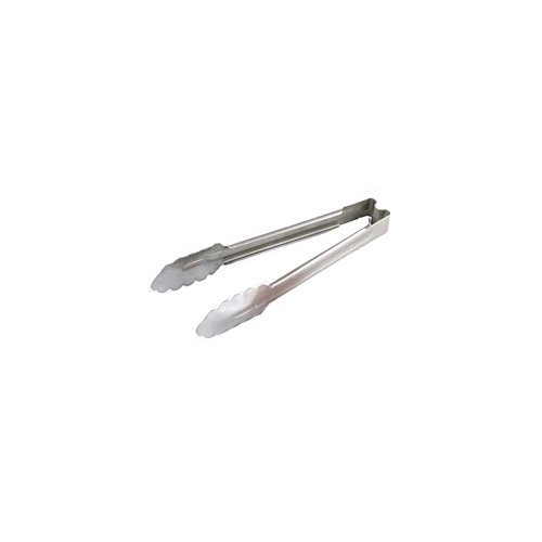 Vollrath 9-1/2" Heavy-Duty One-Piece Stainless Steel Tongs - Image 2