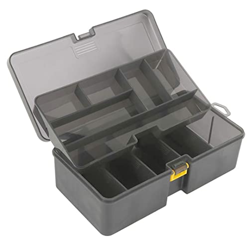 ESiiFuu Fishing Tools Box Fishing Parts Storage Case Grey Fishing Acrylic Box for Outdoor Fishing Activity Grey Fishing Tool Case
