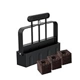 presse motte maraicher Poignée confortable: La poignée de la machine à blocs de sol carré manuelle a un amorti antidérapant et une forme ergonomique, ce qui facilite la plantation rapide, et l'angle de préhension permet naturellement de temps et d'efforts.