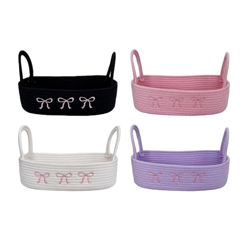 Panier en corde de coton de 35 cm avec beaucoup d'espace pour petits objets