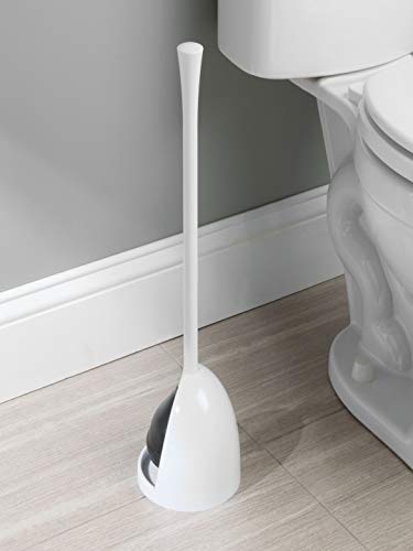 iDesign 31021 Una zuigbel, smalle en elegante toiletpot van kunststof, wit - Afbeelding 4