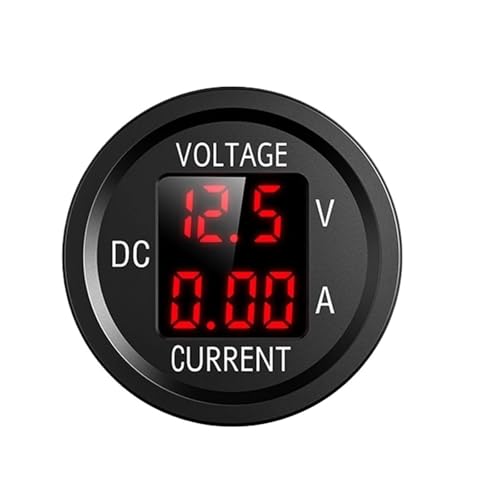 Voltmètre ampèremètre LED étanche 12V affichage rond pour panneau camion moto