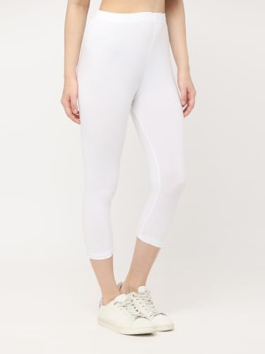 Image of Robinbosky Premium Stretchable Cotton Capri Legging for Women | Suitable for Formal wear & Casual wear | High-End Elastic Makes. The Leggings Squat Proof and Durable for Travel, Yoga, & Workout.