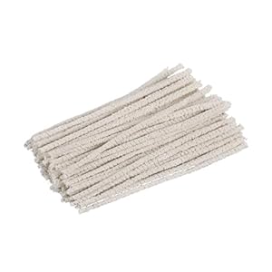 Aessniy 100 Pack Cone Pipe Cleaner, 6-inch Pipe Cleaner Bulk, Cotton and Wire Pipe Cleaner,Pipecleaners for Removing Tar & Resin