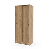 Armario Dormitorio Ropero 2 Puertas Correderas, Modelo Bianca