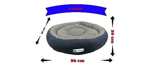 Image of Premium XL Size Dog Bed for XL Dogs and Puppies Anti Skid Bottom Washable Orthopedic Big Dog /cat Beds Black-Grey