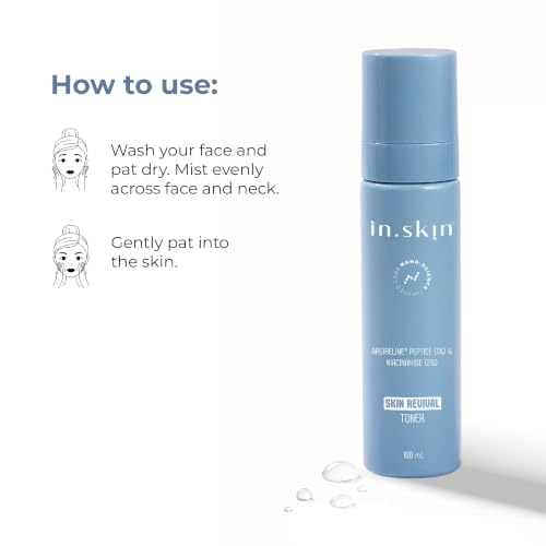 Image of inskin Skin Revival Toner with Niacinamide & Argireline Peptide | Hydrating Face Mist for Fine Lines, Even Tone & Firm Skin | Nanoplex Technology | For Oily & Acne-Prone Skin | 100 ml
