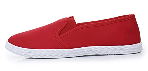 Venuscelia Women's Fortius Canvas Slip-On Sneaker (7 M Us,Red) #TOP1