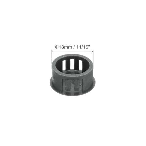 Image of MECCANIXITY 64PCS 19mm(3 /4 inch) Dark Grey Plastic Hole Plugs, Flush Type Panel Hole Plugs Insert End Caps for Locking Hole Tubes Furniture Cabinet