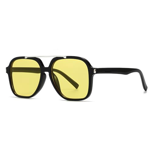 ADE WU Trendy Square Sunglasses for Women Retro Vintage 70s