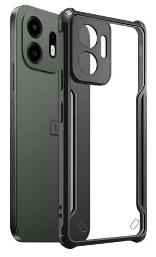 Image of SPAZY CASE Transparent Shockproof Back Cover for OnePlus N6 | Clear Case with Air Cushion Corners | Scratch Resistant Hard Back | Camera & Screen Protection