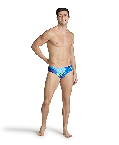 ARENA Feel Men's Visual Waves Drawstring Swim Brief Waterfeel Sports Bathing Swimsuit Pool Beach Stretchy Active Swimwear4