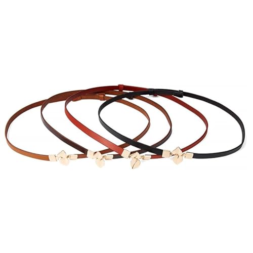 Skinny Belts, Ladies Belt Adjustable Leather Thin Slim Belts Skirt Jeans Dress Decorative Women' Waist3