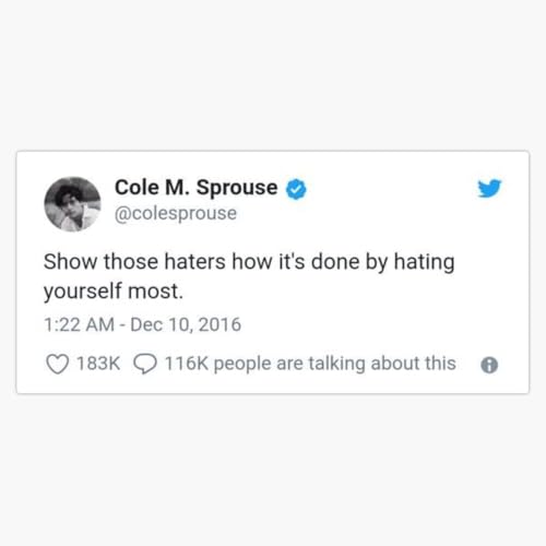 Pack of 4-3 Inch - Cole Sprouse Hater Tweet Reusable
